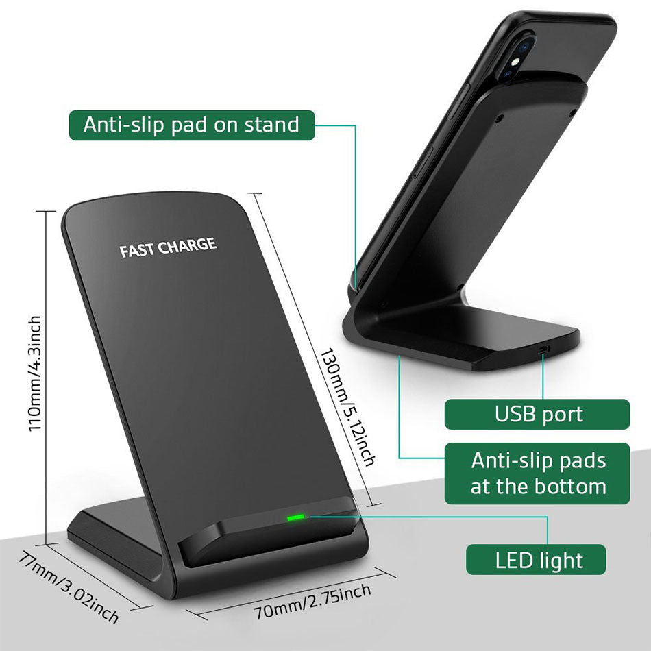 Cargador Inalámbrico Vertical 30W  Carga Rápida para Smartphone & Diseño Elegante