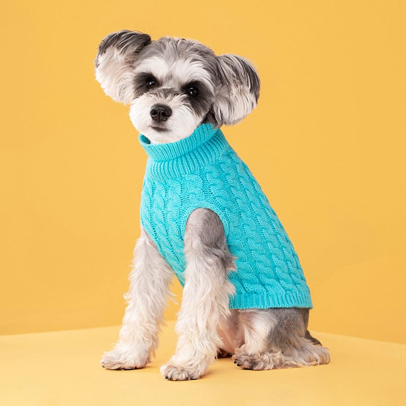 eprolo Blue / XS Suéter Clásico de Color Sólido para Perro y Gato 🐾 | NOCTRYX