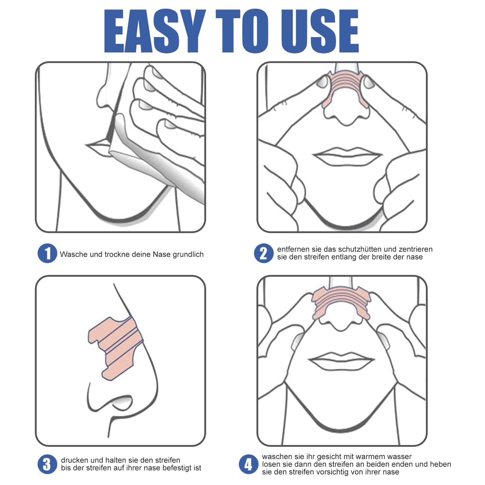 eprolo Care Nasal Strips, Anti-Snoring Snore Care Sleep Care Dilating Nasal Strips