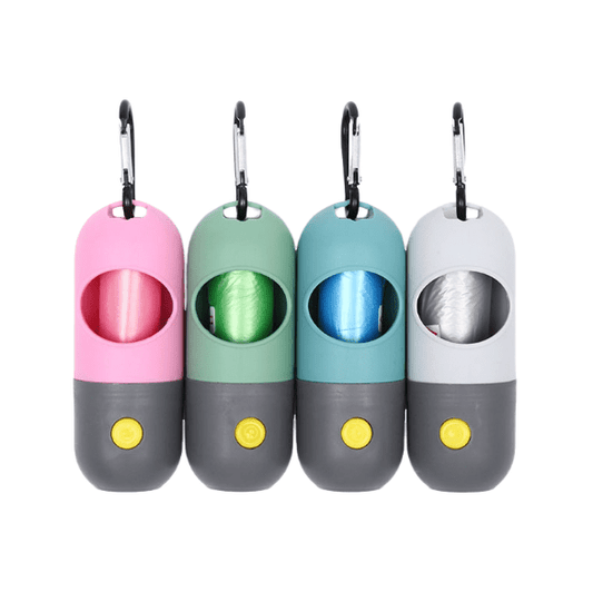 eprolo Dispensador LED de Bolsas para Mascotas, Luz Incorporada, Multifuncional y Portátil | Noctryx