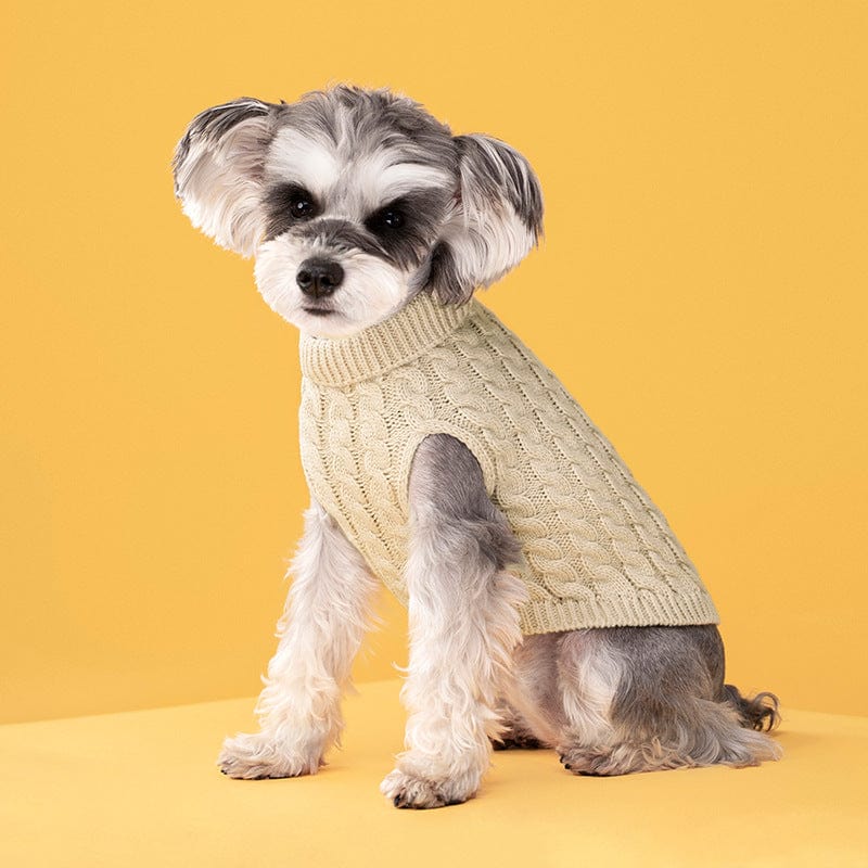 eprolo Khaki / XS Suéter Clásico de Color Sólido para Perro y Gato 🐾 | NOCTRYX