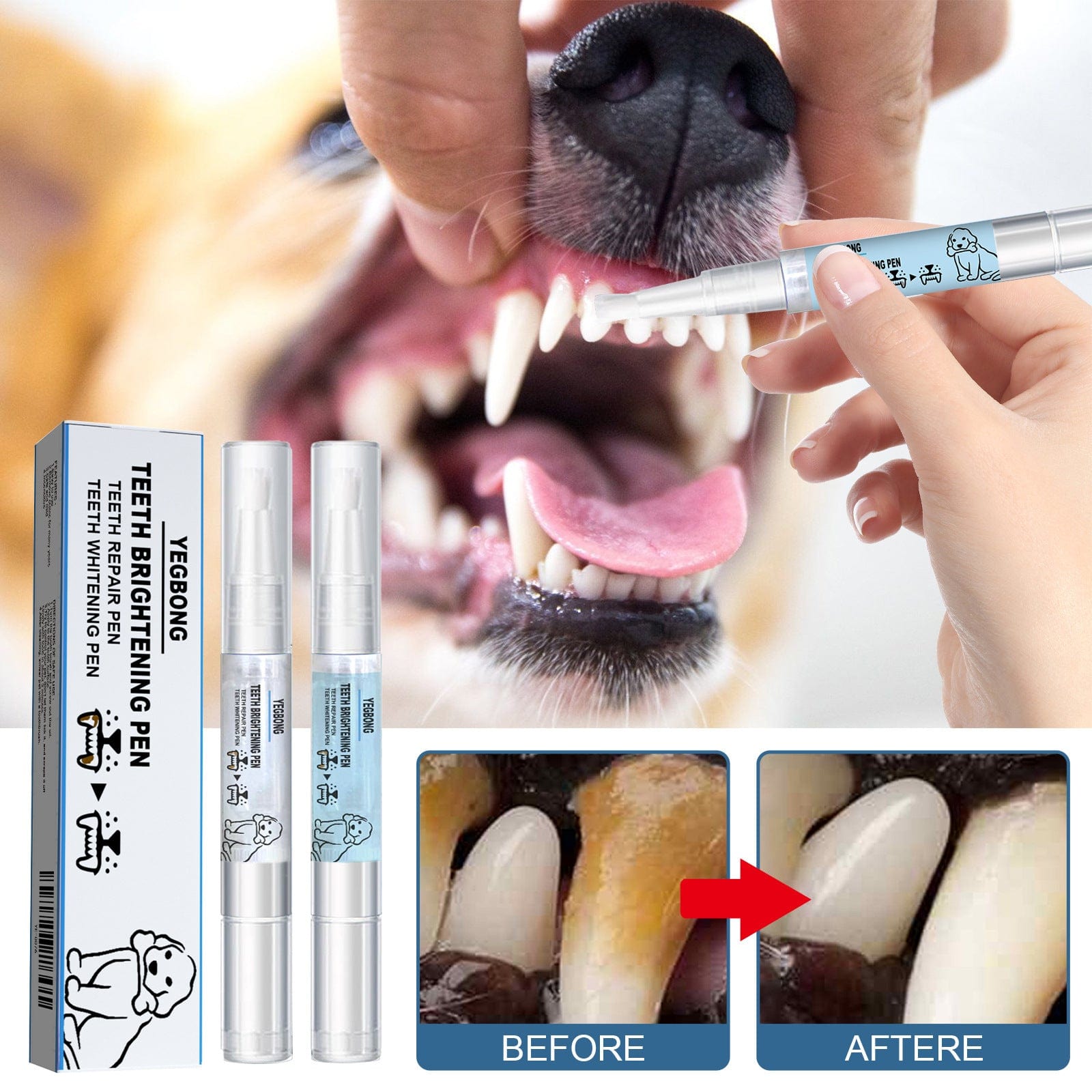 eprolo Pet Toothbrush Lápiz de Limpieza Dental para Mascotas 🦷🐶🐱 | NOCTRYX