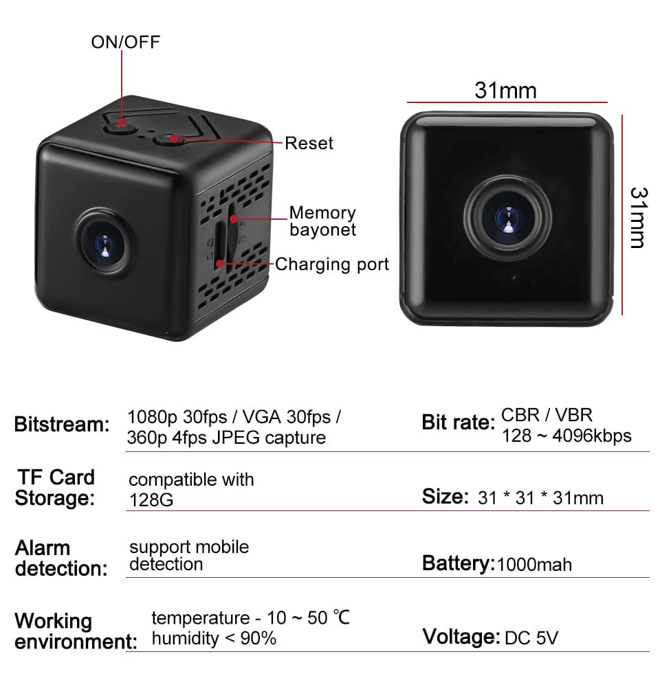 eprolo seguridad personal avanzada Cámara de Seguridad – HD 1080P, WiFi, Visión Nocturna, Monitoreo Remoto | Noctryx