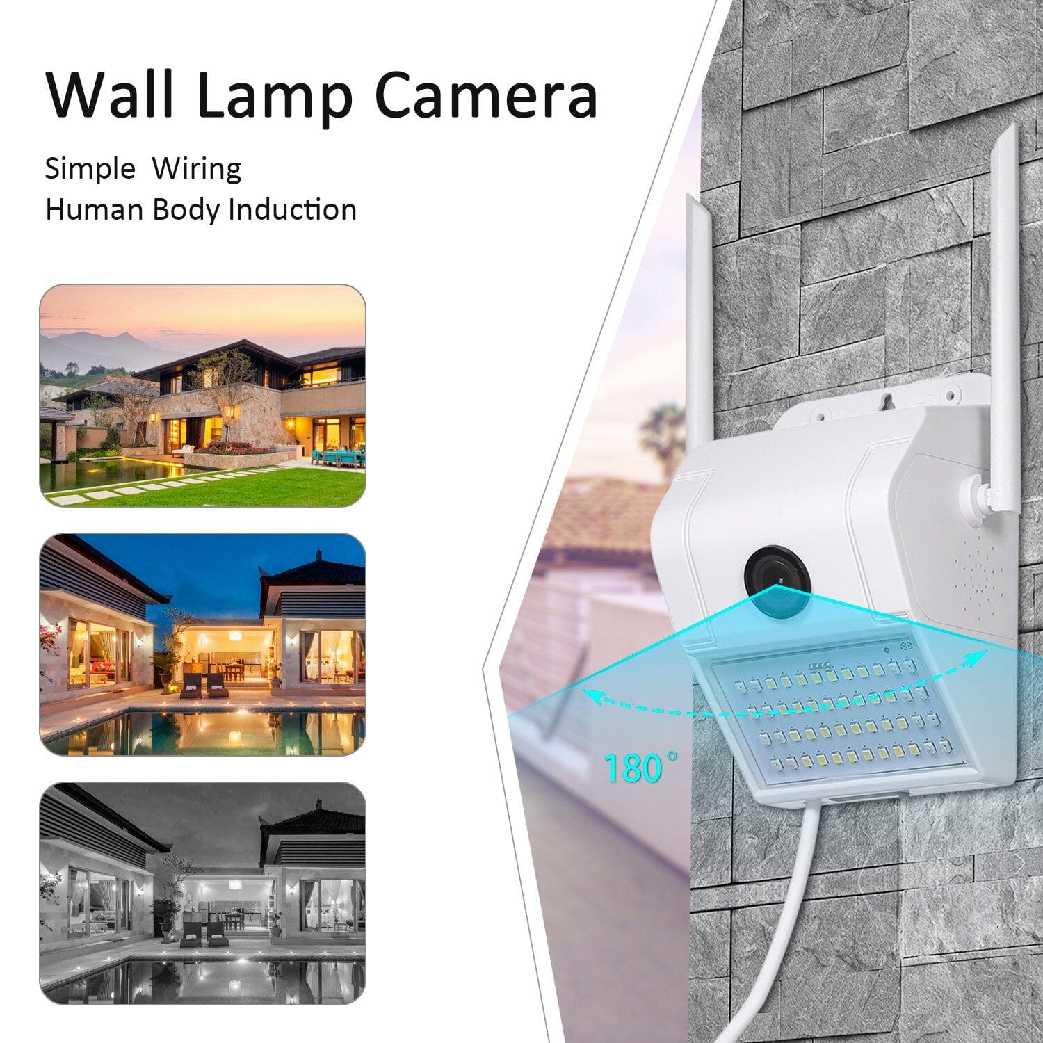 eprolo seguridad personal avanzada Cámara de Seguridad WiFi Multifuncional 1080P con Luz LED para Exteriores | Noctryx