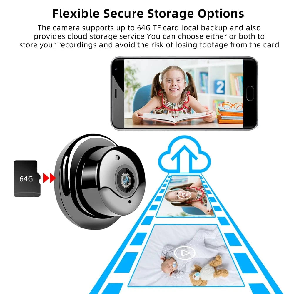 eprolo seguridad personal avanzada Cámara Mini WiFi 1080P – Detección de Movimiento, Monitor para Bebés | Noctryx