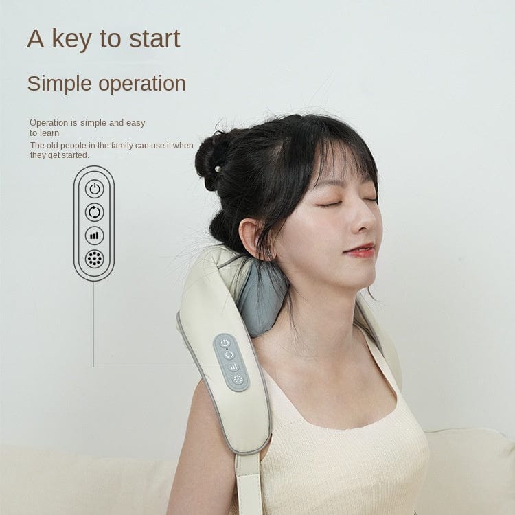 eprolo Shoulder and neck massage apparatus trapezius massager neck shoulder and neck neck protector hot compress knead shoulder and neck massage shawl