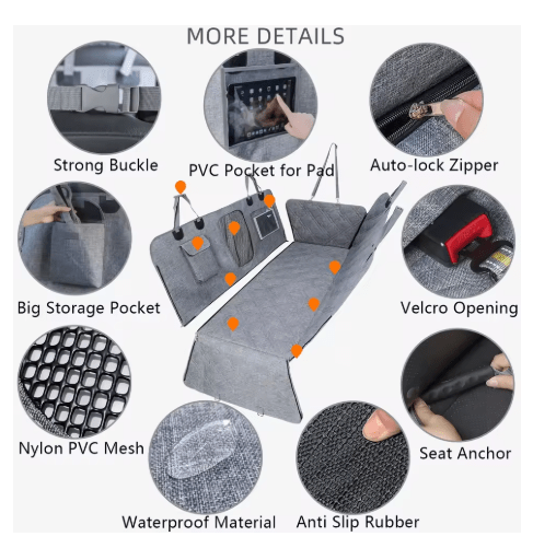 eprolo Tecnología para Mascotas Almohadilla de Asiento Divisible e Impermeable – Ideal para Mascotas | NOCTRYX