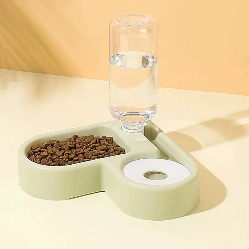 eprolo Tecnología para Mascotas Anti rollover / Heart shaped bowl green Cuencos para Mascotas Ahorradores de Espacio | NOCTRYX