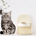 eprolo Tecnología para Mascotas Beige Cuenco de Cerámica Antivuelco con Elevación Magnética para Gatos | Noctryx