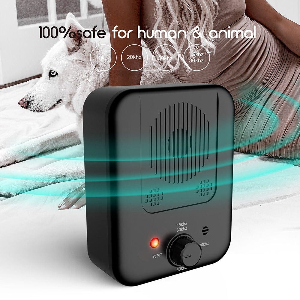 eprolo Tecnología para Mascotas black Dispositivo Ultrasónico Antiladridos – Entrenador de Perros para Exterior y Control de Ruido | Noctryx