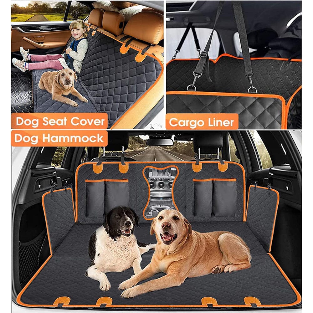 eprolo Tecnología para Mascotas Black Orange Edge / 147*137cm Manta Protectora para Auto – Impermeable y Antideslizante para Mascotas | NOCTRYX