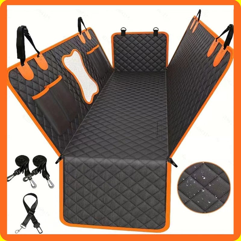eprolo Tecnología para Mascotas Black Orange Edge / 147*137cm Manta Protectora para Auto – Impermeable y Antideslizante para Mascotas | NOCTRYX