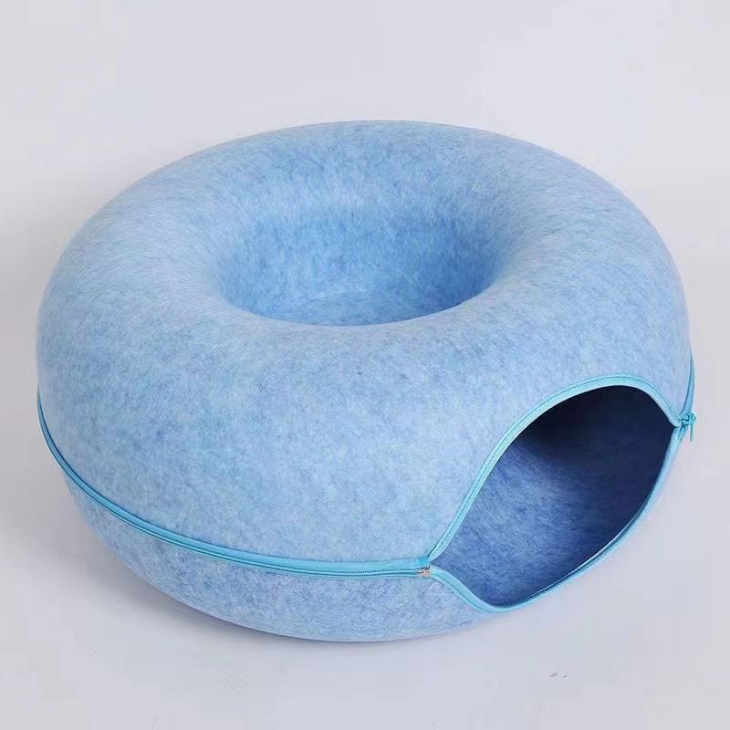 eprolo Tecnología para Mascotas Blue / 50*50*20 Cama para Gatos en Forma de Donut 🐱 | Acogedora y Juguete Interactivo para Gatos | NOCTRYX
