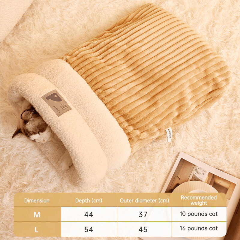 eprolo Tecnología para Mascotas brown / M Saco de Dormir Autocalentable y Acogedora para Gatos | NOCTRYX