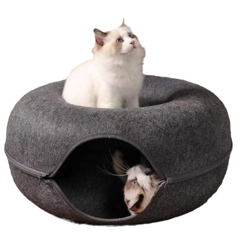 eprolo Tecnología para Mascotas Cama para Gatos en Forma de Donut 🐱 | Acogedora y Juguete Interactivo para Gatos | NOCTRYX