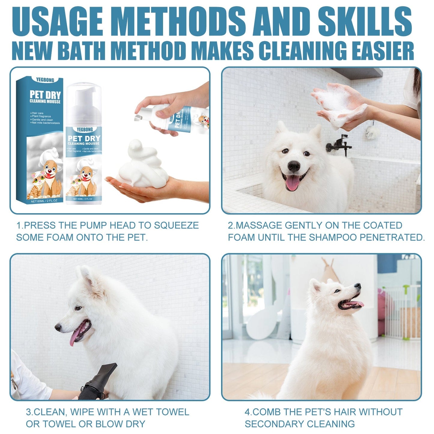 eprolo Tecnología para Mascotas Champú para Gatos y Perros Jóvenes, Elimina Olores y Suaviza el Pelaje | NOCTRYX