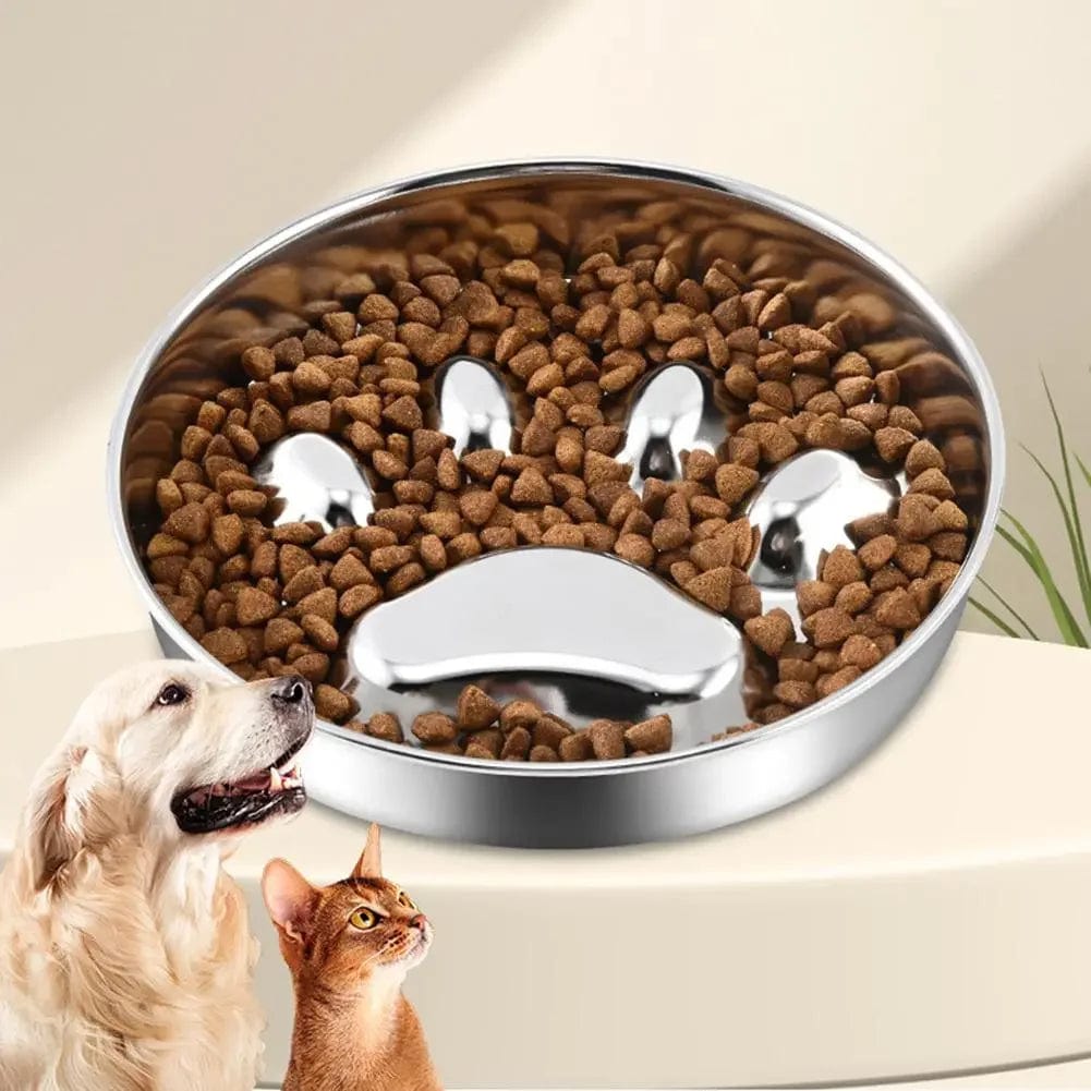 eprolo Tecnología para Mascotas Comedero Antiahogo para Mascotas – Acero Inoxidable Antideslizante | NOCTRYX