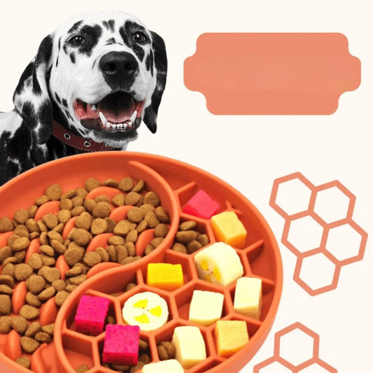 eprolo Tecnología para Mascotas Cuenco para Perro Resistente con 2 Compartimentos para Comida | NOCTRYX
