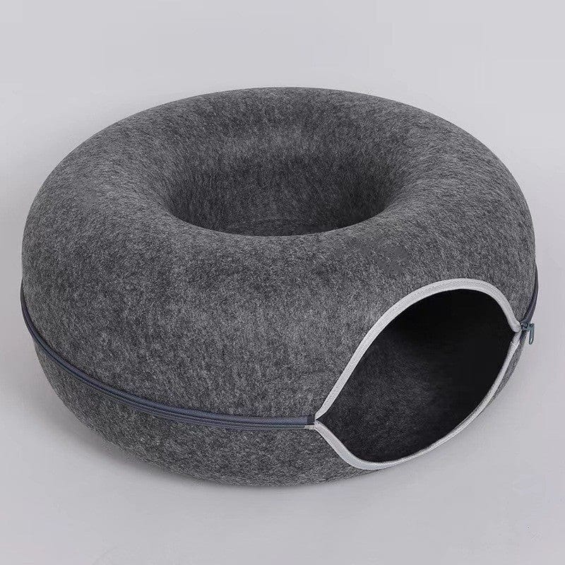 eprolo Tecnología para Mascotas Dark Gray / 50*50*20 Cama para Gatos en Forma de Donut 🐱 | Acogedora y Juguete Interactivo para Gatos | NOCTRYX