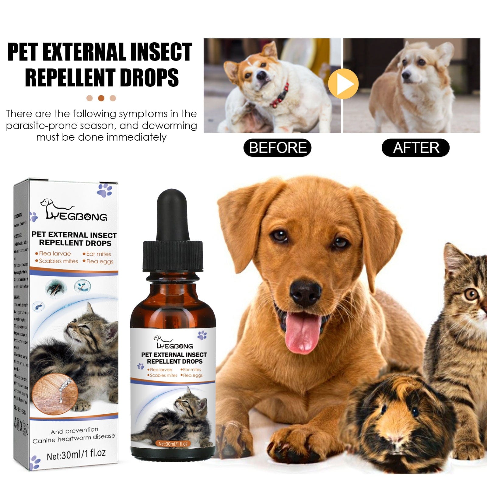 eprolo Tecnología para Mascotas Gotas Antiparasitarias para Mascotas | NOCTRYX
