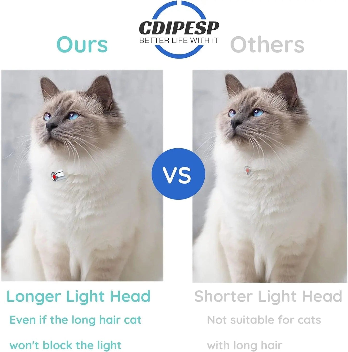 eprolo Tecnología para Mascotas green Collar Láser Divertido para Gatos - USB Recargable | NOCTRYX