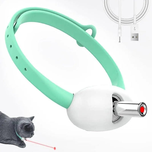 eprolo Tecnología para Mascotas green Collar Láser Divertido para Gatos - USB Recargable | NOCTRYX