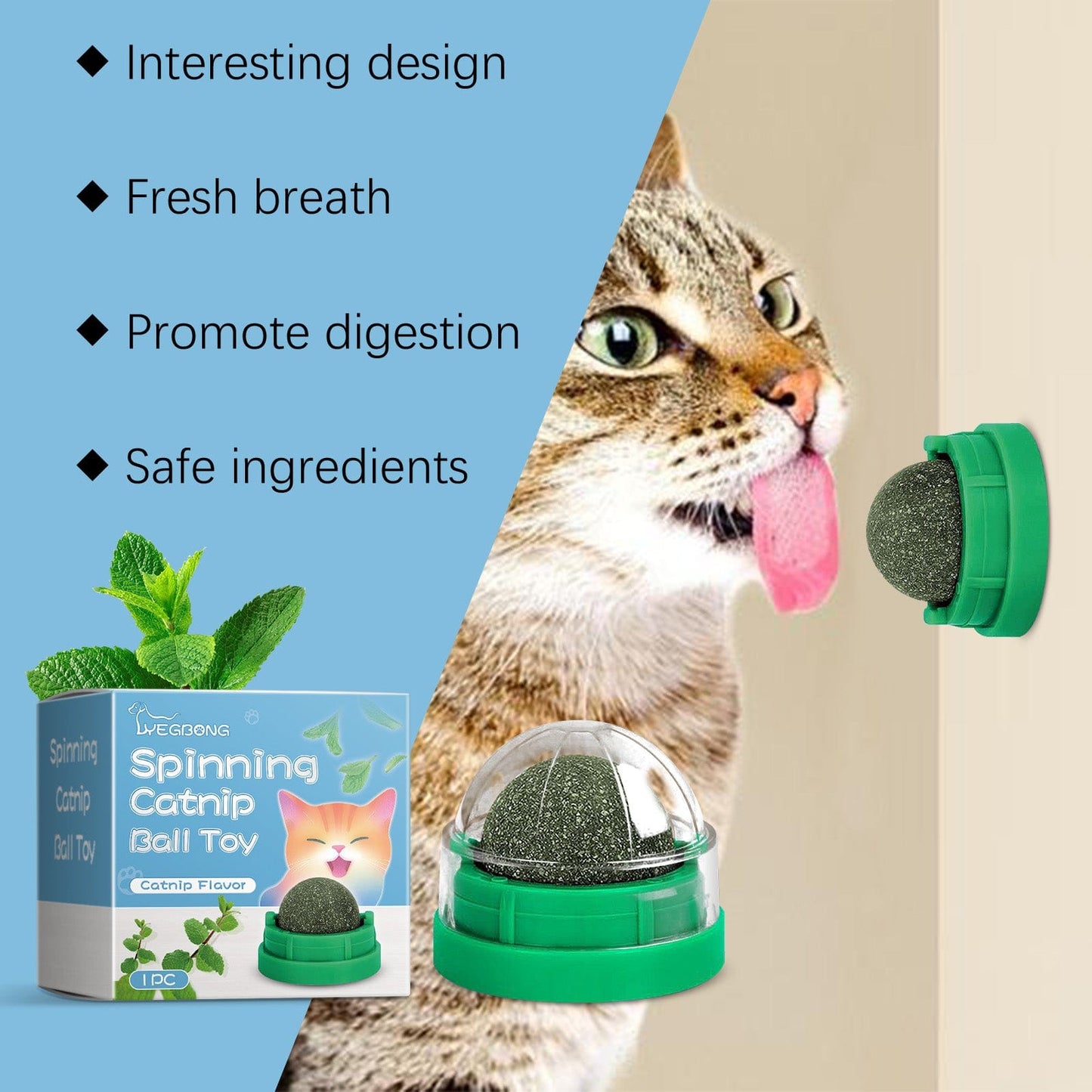 eprolo Tecnología para Mascotas Juguete Masticable para Gatos con Menta | NOCTRYX