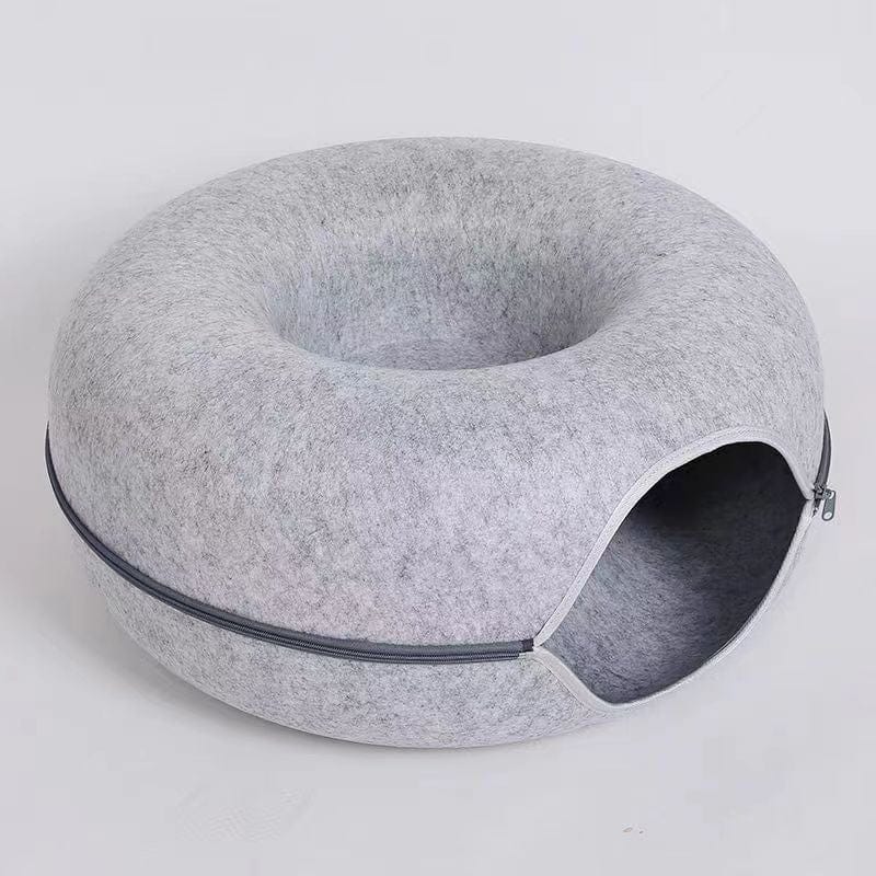 eprolo Tecnología para Mascotas Light Grey / 50*50*20 Cama para Gatos en Forma de Donut 🐱 | Acogedora y Juguete Interactivo para Gatos | NOCTRYX