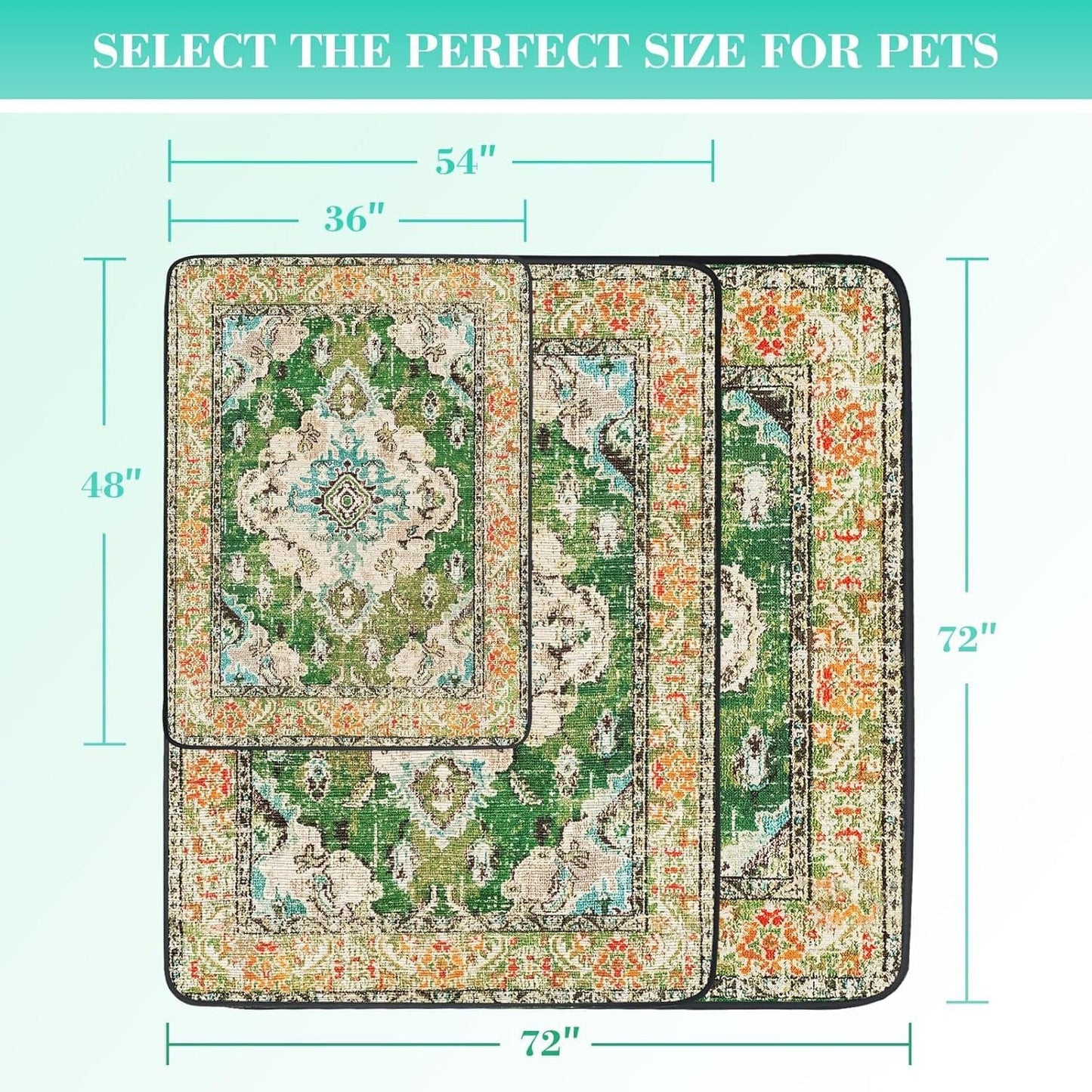 eprolo Tecnología para Mascotas MGD13 / 40*60cm Alfombra Minimalista para Mascotas, Resistente a Manchas y Fácil de Limpiar | NOCTRYX