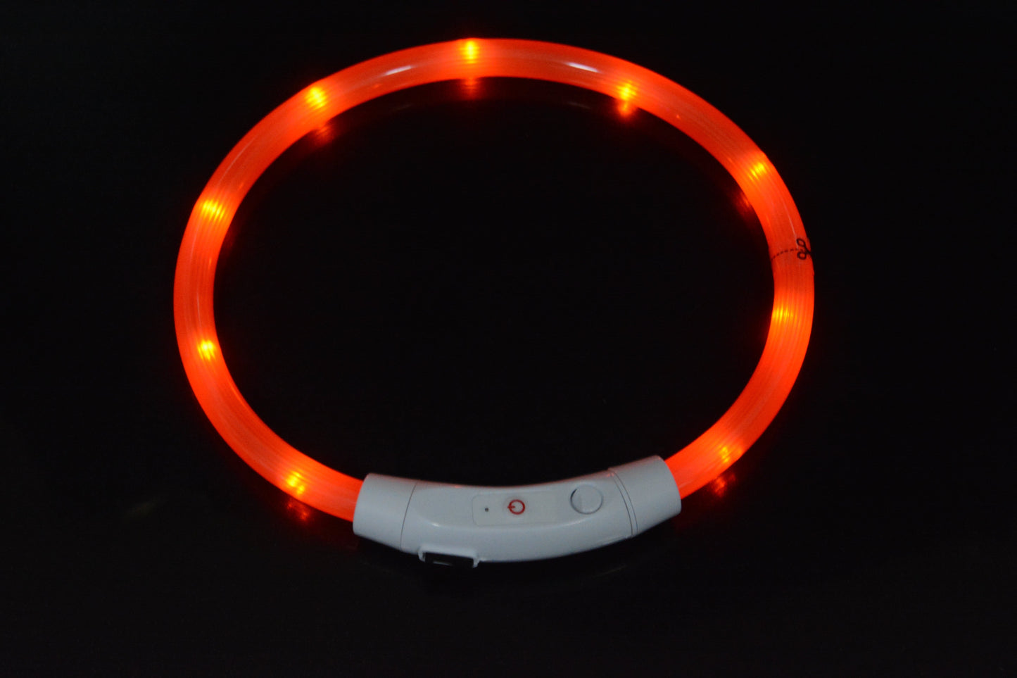 eprolo Tecnología para Mascotas Orange - LED beads / S Collar Led Luminoso para Mascotas, Recargable por USB | NOCTRYX