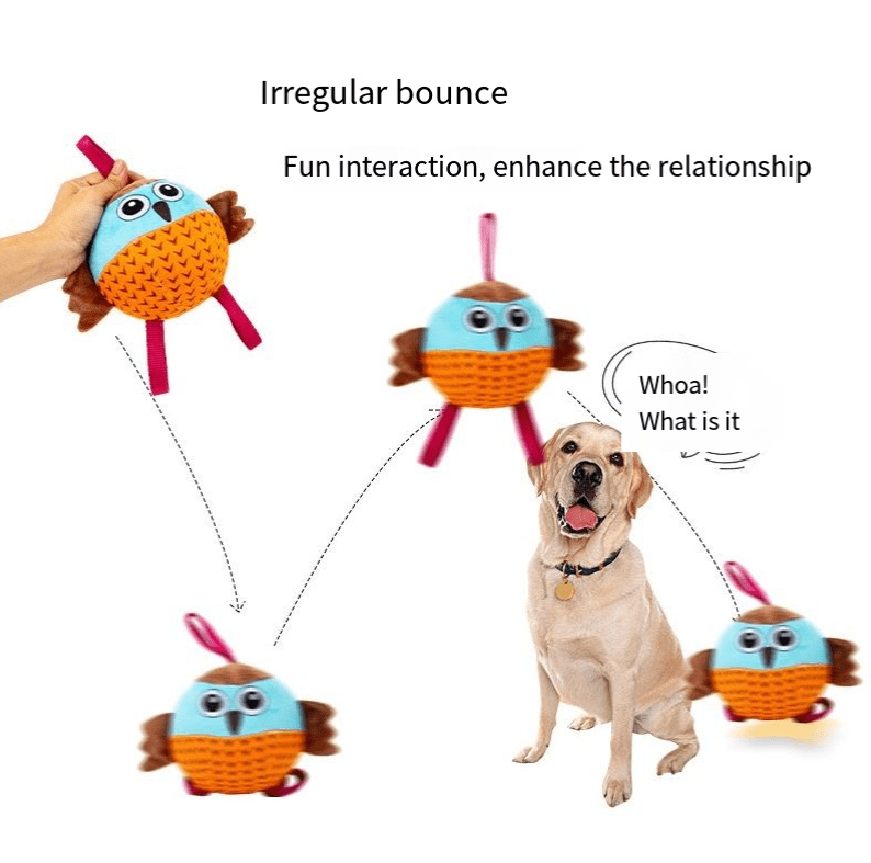 eprolo Tecnología para Mascotas Owl inflation balloon (including pump) Globo Inflable Interactivo para Perros, Rebotador, Entrenamiento y Diversión en Familia | Noctryx