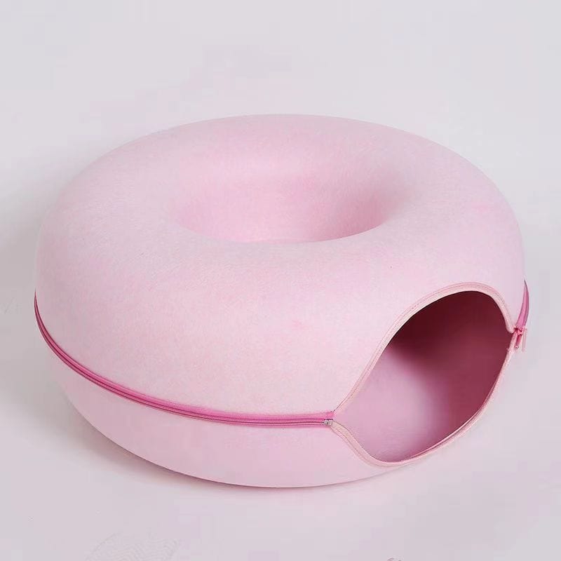 eprolo Tecnología para Mascotas Pink / 50*50*20 Cama para Gatos en Forma de Donut 🐱 | Acogedora y Juguete Interactivo para Gatos | NOCTRYX
