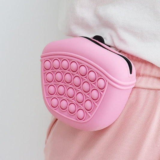 eprolo Tecnología para Mascotas pink Bolsa de Silicona para Snacks de Perro – Bolsa Portátil de Entrenamiento con Clip | NOCTRYX