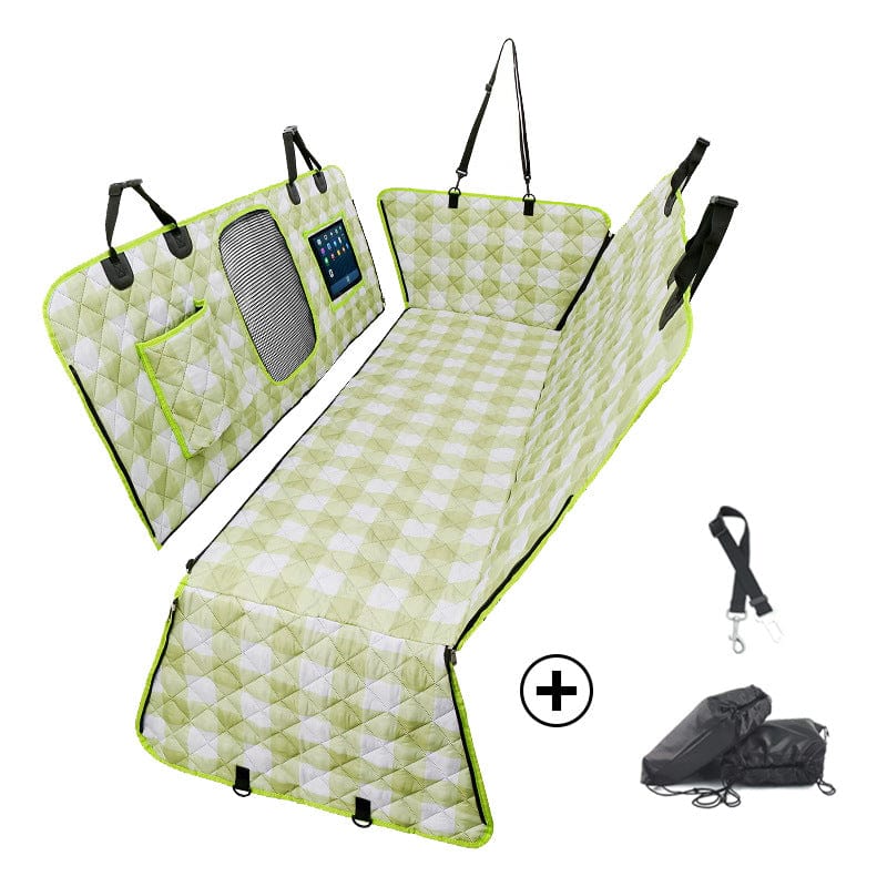 eprolo Tecnología para Mascotas PVC model - green + safety belt + drawstring bag / 137*147cm Almohadilla de Asiento Divisible e Impermeable – Ideal para Mascotas | NOCTRYX