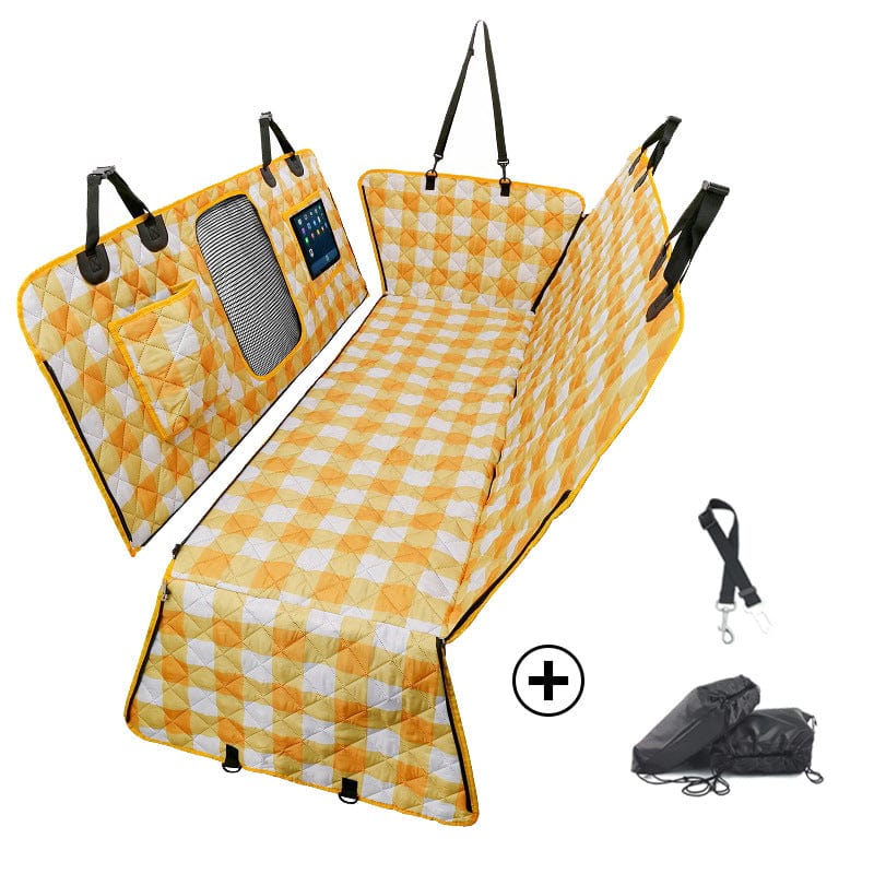 eprolo Tecnología para Mascotas PVC model - orange + safety belt + drawstring bag / 137*147cm Almohadilla de Asiento Divisible e Impermeable – Ideal para Mascotas | NOCTRYX