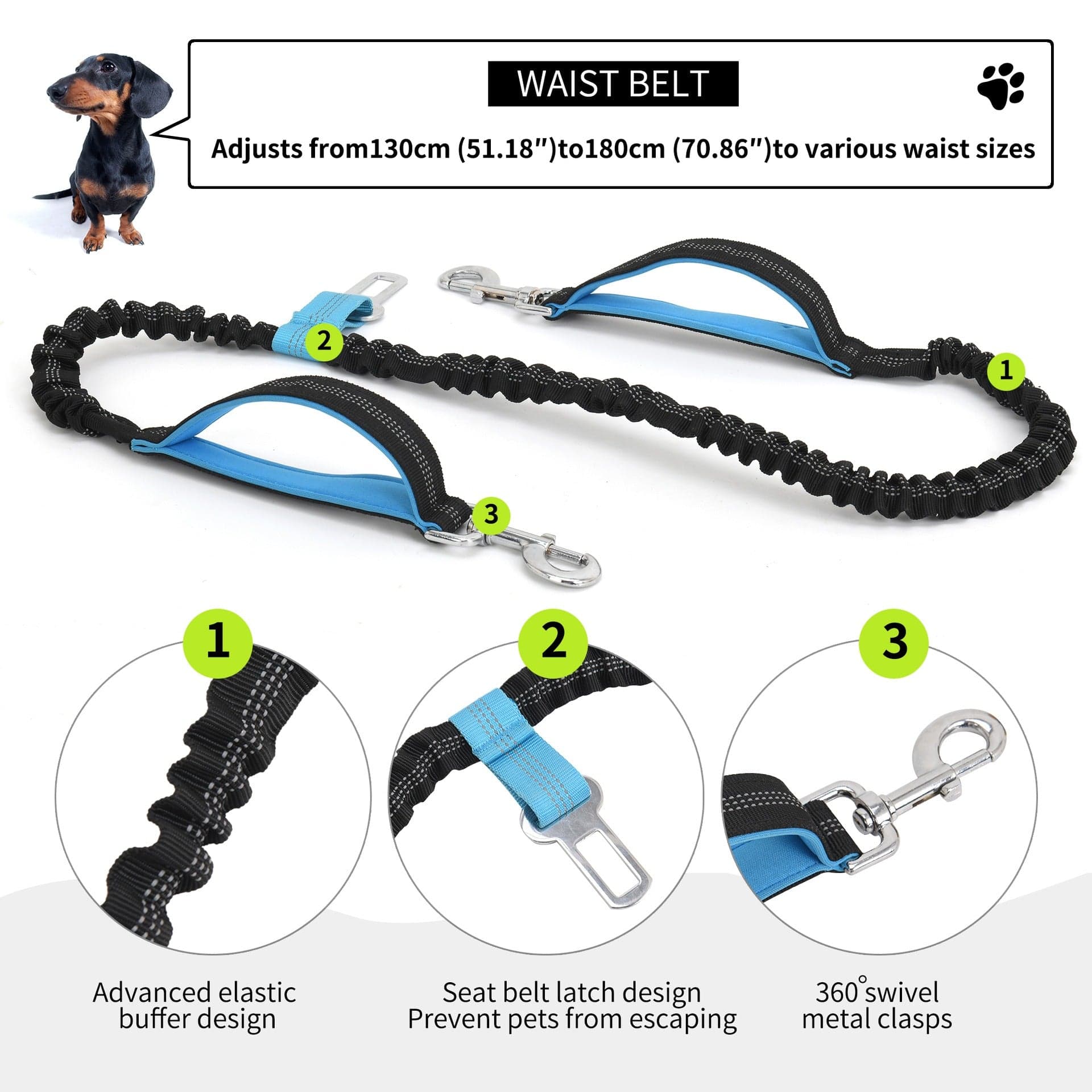 eprolo Tecnología para Mascotas Riñonera Deportiva Multifuncional para Mascotas, Impermeable, Elástica y Antigolpes | Noctryx
