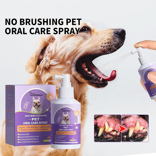 eprolo Tecnología para Mascotas Spray Limpiador Dental para Perros y Gatos | Elimina el Mal Aliento y el Sarro en Segundos | NOCTRYX