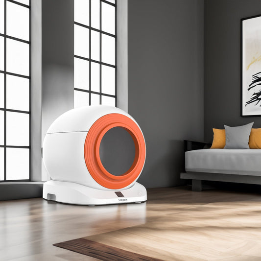 eprolo Tecnología para Mascotas white Caja de Arena Inteligente para Gatos - Autolimpiante, Nuevo Diseño | NOCTRYX