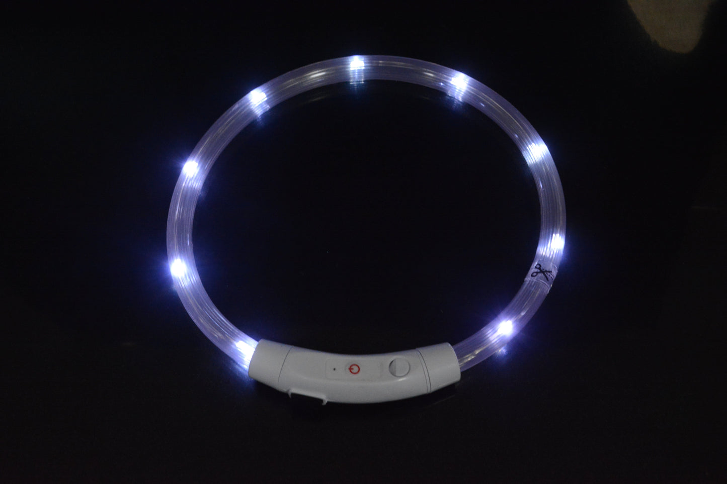 eprolo Tecnología para Mascotas White light - LED beads / S Collar Led Luminoso para Mascotas, Recargable por USB | NOCTRYX