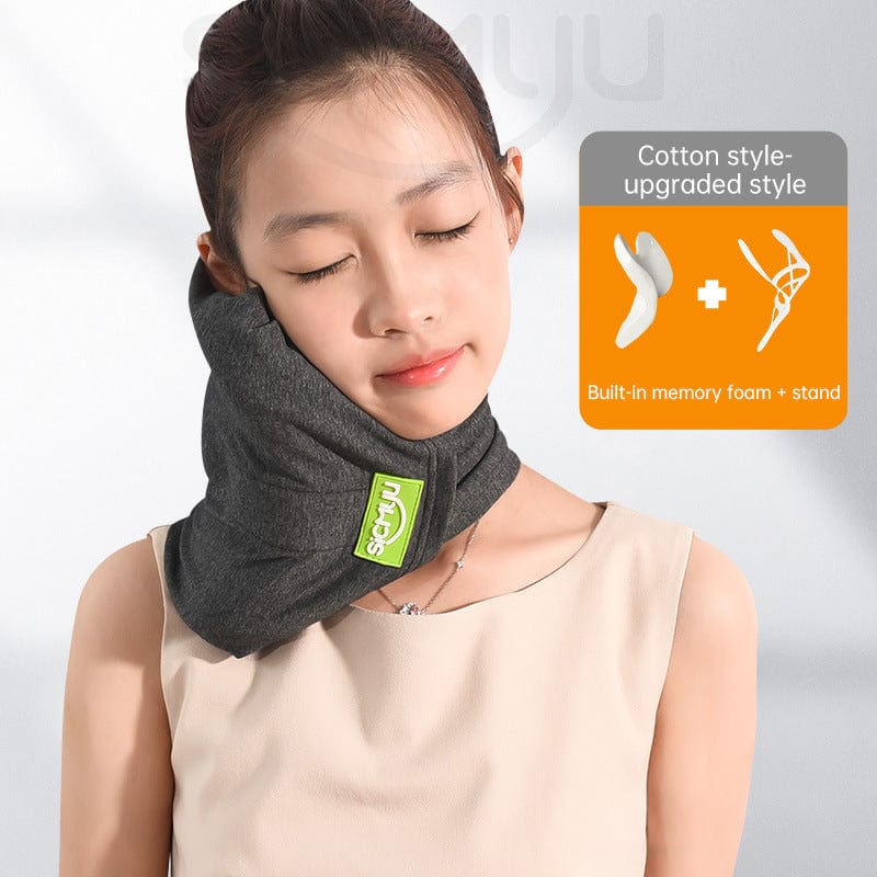eprolo tecnologia para mejorar el sueño Breathable Cotton Almohada de Viaje de Espuma Viscoelástica – Soporte para Cuello en Avión, Tren y Coche | Noctryx