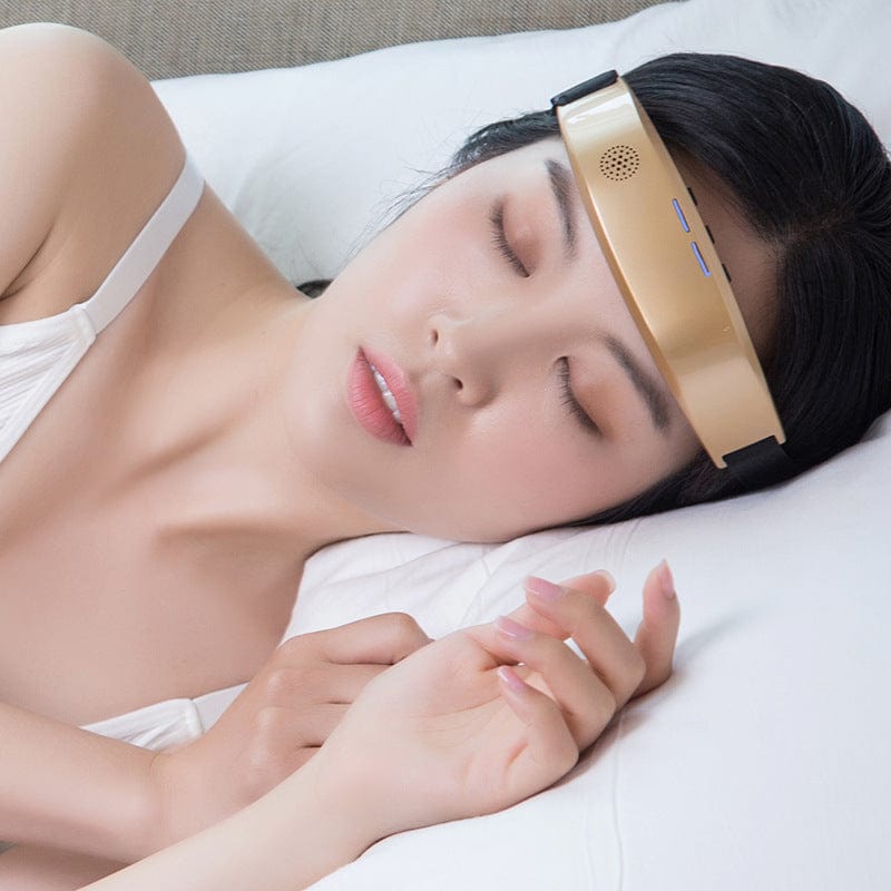 eprolo tecnologia para mejorar el sueño Heat and Voice control Gold Masajeador Portátil para Insomnio, Terapia EMS | Noctryx