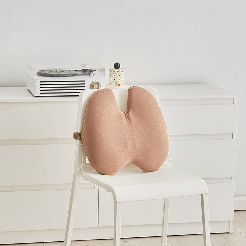 eprolo tecnologia para mejorar el sueño U-shaped coffee / 40*40*10cm Almohada Lumbar Extra Densa Lab – Soporte Ergonómico para Alivio del Dolor de Espalda Baja | Noctryx