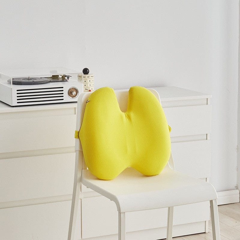 eprolo tecnologia para mejorar el sueño U-shaped yellow / 40*40*10cm Almohada Lumbar Extra Densa Lab – Soporte Ergonómico para Alivio del Dolor de Espalda Baja | Noctryx