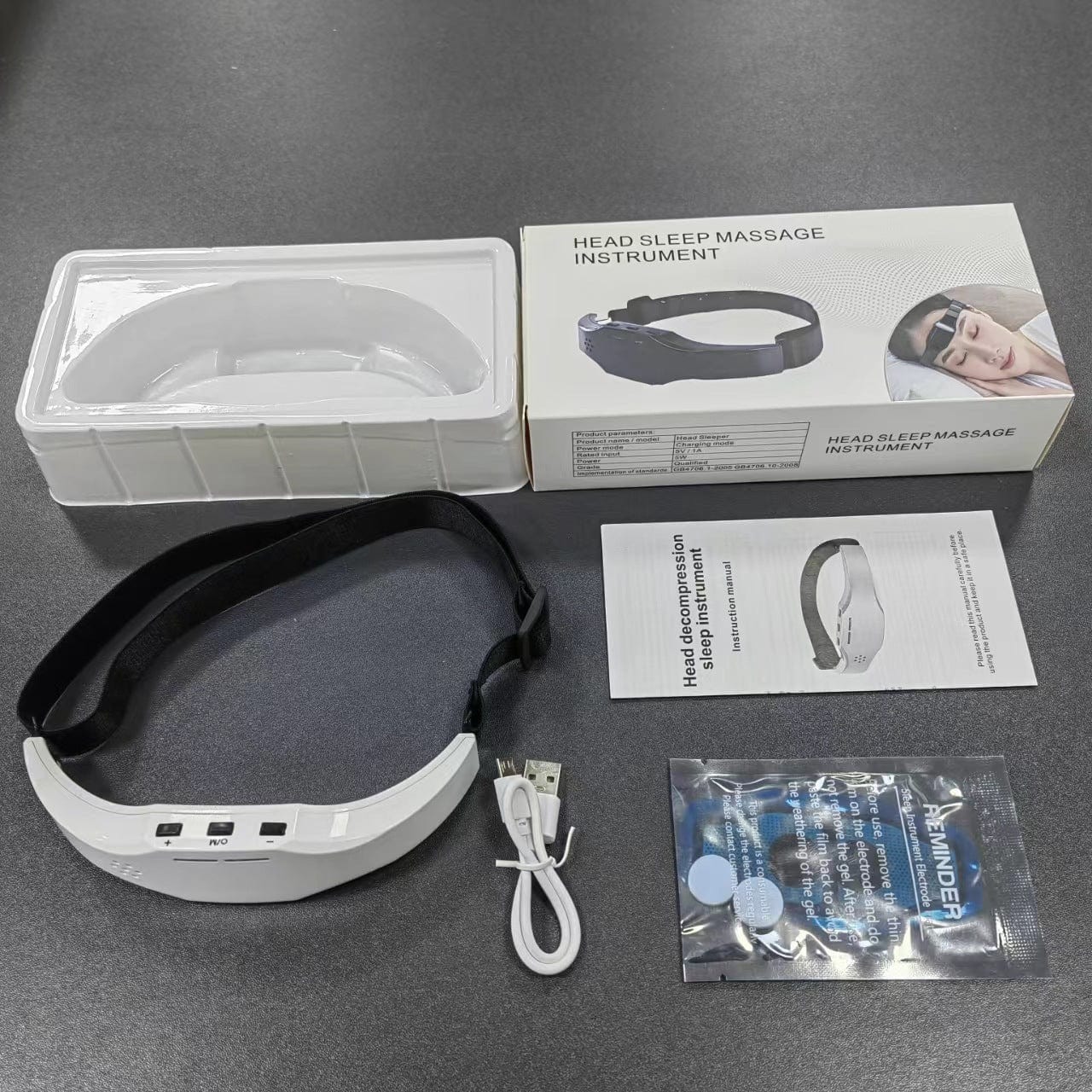 eprolo tecnologia para mejorar el sueño White Masajeador Portátil para Insomnio, Terapia EMS | Noctryx