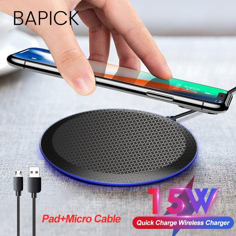 eprolo tendencias 15w with cable Cargador Inalámbrico Rápido Qi 30W – Compatible con iPhone, Samsung y Xiaomi | Noctryx