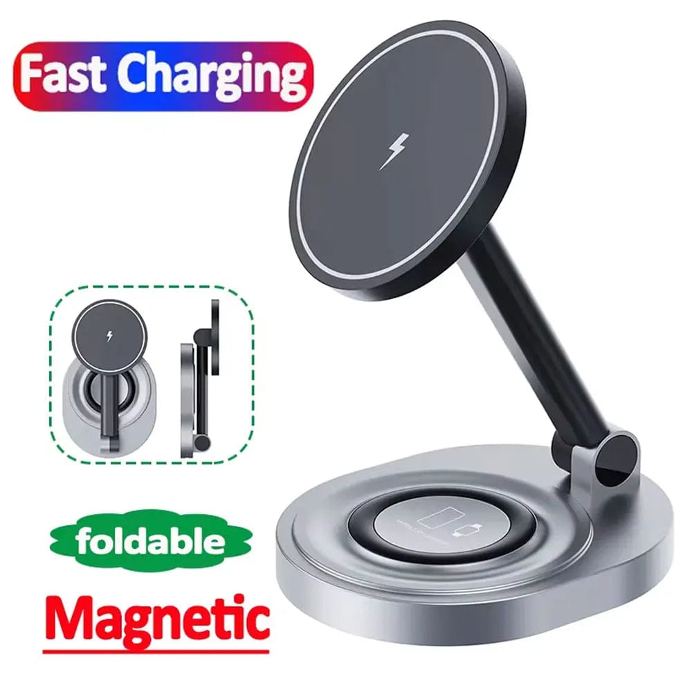 eprolo tendencias black Cargador Inalámbrico 3 en 1 Plegable y Ajustable – Compatible con Apple | Noctryx