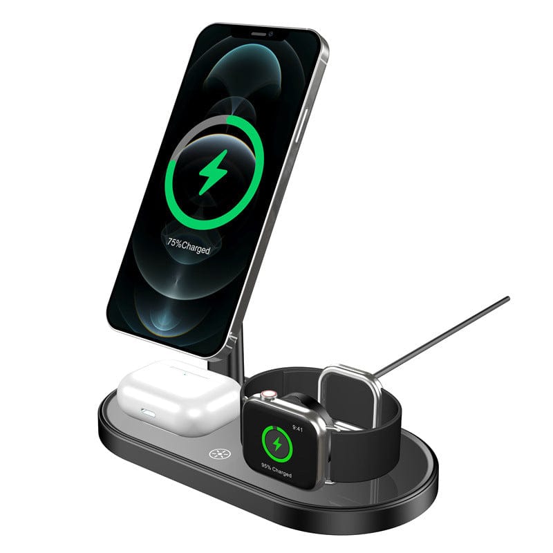 eprolo tendencias Black Cargador Inalámbrico Rápido Qi 30W – Compatible con iPhone, Samsung y Xiaomi | Noctryx