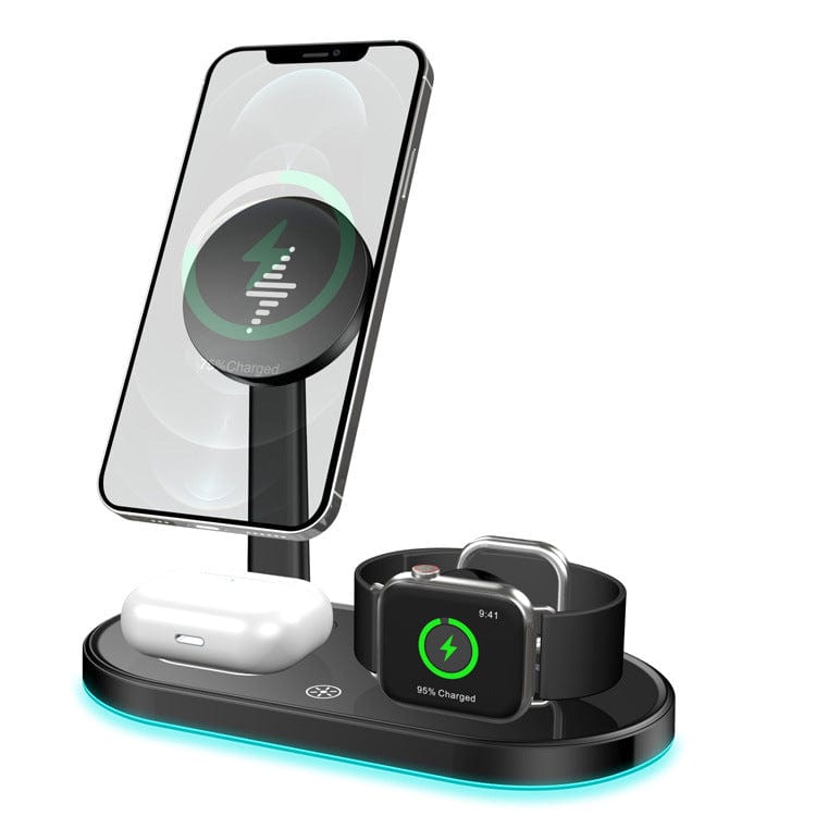 eprolo tendencias Black Cargador Inalámbrico Rápido Qi 30W – Compatible con iPhone, Samsung y Xiaomi | Noctryx