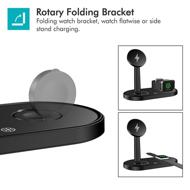 eprolo tendencias Black Cargador Inalámbrico Rápido Qi 30W – Compatible con iPhone, Samsung y Xiaomi | Noctryx