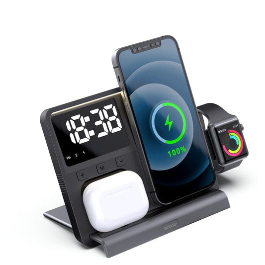 eprolo tendencias black Reloj Termómetro con Carga Inalámbrica y Luz Nocturna | Noctryx